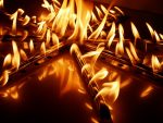 gas fire pit flames star demo with no lava rock - Brightstar Fires