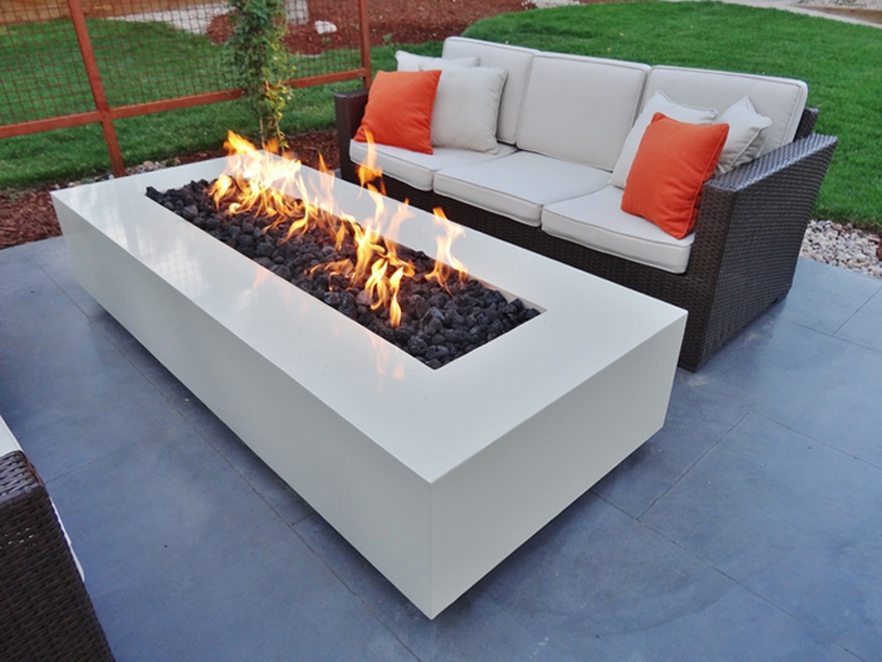Rectangle Gas Fire Pit Burner Kit, Outdoor Fire Pit Table Uk