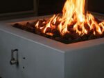 Callisto Gas Fire Pit Table - Zinc Square - Brightstar Fires - Image 2