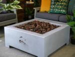Callisto Gas Fire Pit Table - Zinc Square - Brightstar Fires - Image 6