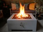 Callisto Gas Fire Pit Table - Zinc Square - Brightstar Fires