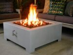 Callisto Gas Fire Pit Table - Zinc Square - Brightstar Fires - Image 4
