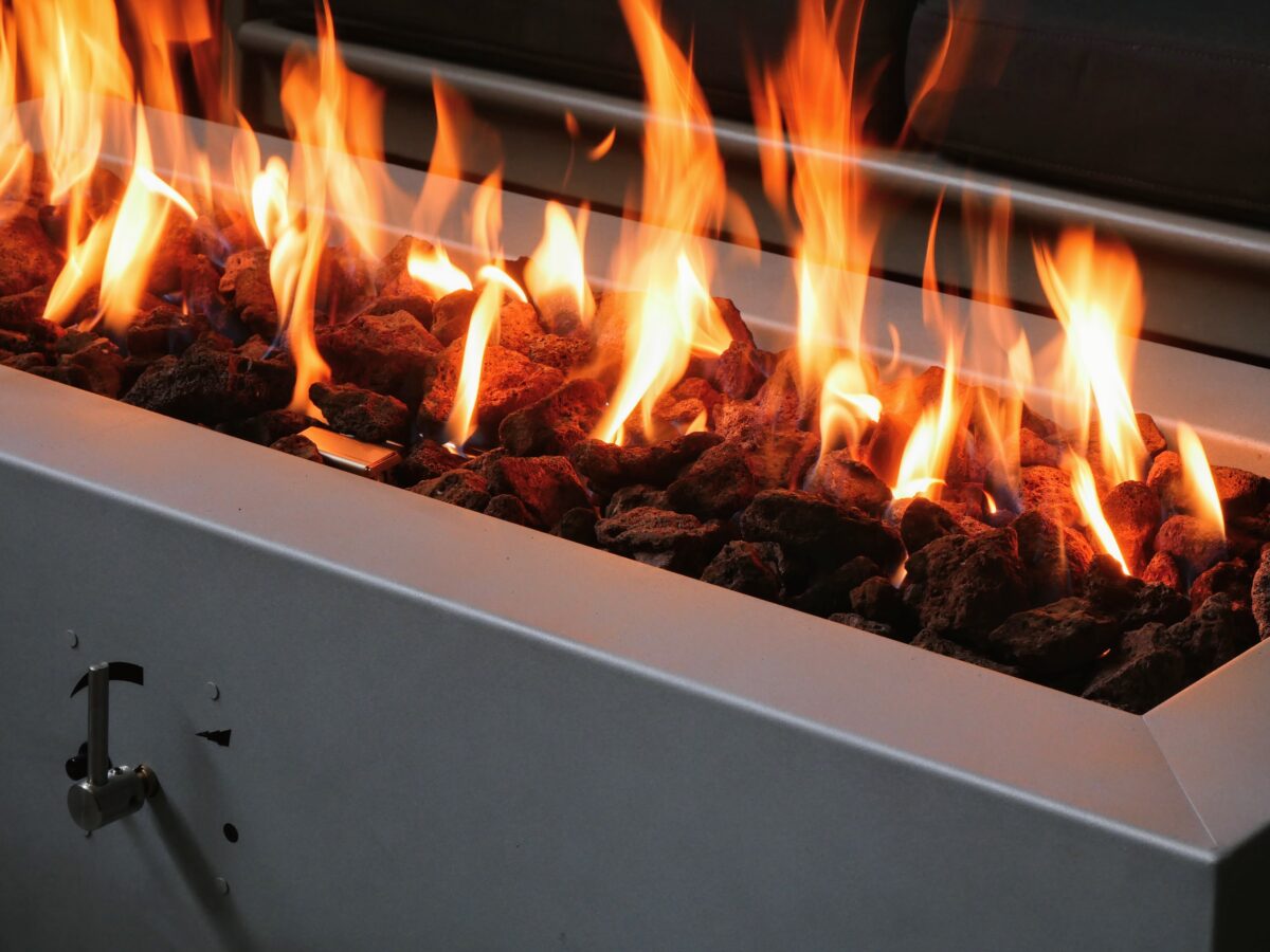 Titan Gas Fire Pit - Zinc - Brightstar Fires - 3 Titan Gas Fire Pit Table - Zinc Rectangle - Brightstar Fires - Image 2