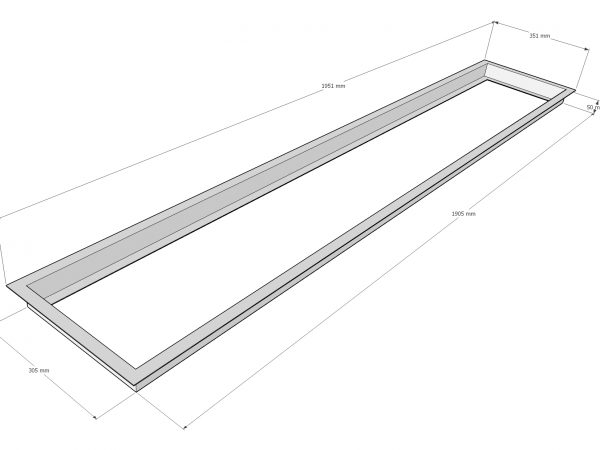 Fire Pit Edge Trim - Rectangle Twin