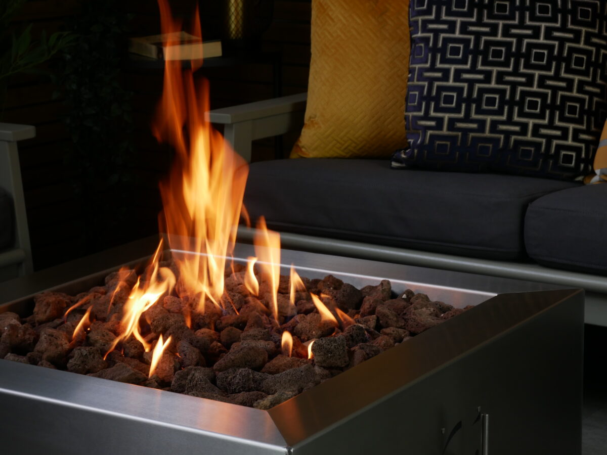 Callisto Gas Fire Pit Table - Stainless Steel - Brightstar Fires1 Callisto Gas Fire Pit Table - Stainless Steel Square - Brightstar Fires - Image 6