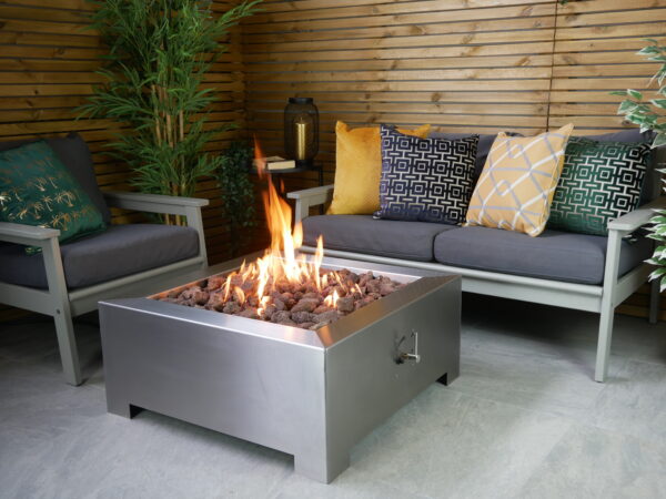 Freestanding Gas Fire Pits Powerful, Titan Square Gas Fire Pit