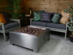 Callisto Gas Fire Pit Table - Stainless Steel Square - Brightstar Fires - Image 7