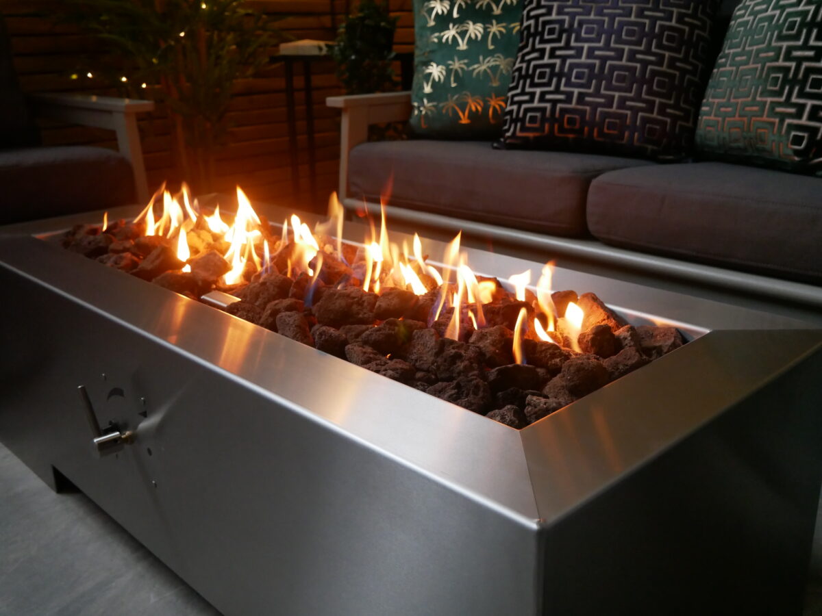 Gas Fire Pit Table - Stainless Steel - Brightstar Fires6 Titan Gas Fire Pit Table - Stainless Steel Rectangle - Brightstar Fires - Image 5