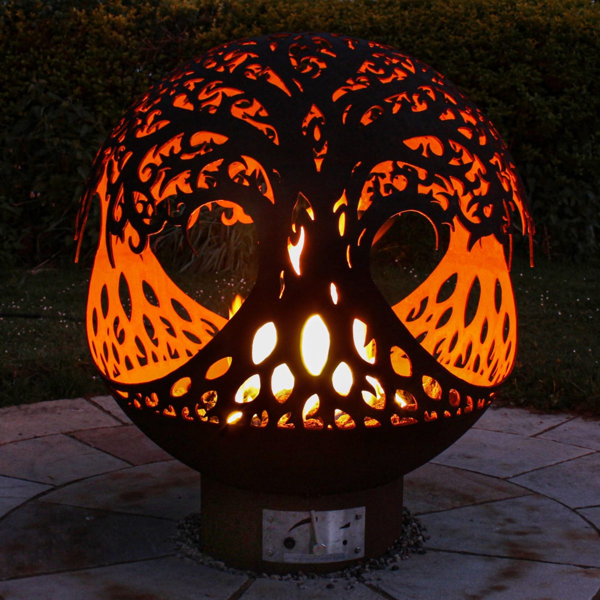Brightstar-Fires-Fire-Sphere-Sculpture-Gas-Fire-Pit-Tree-Of-Life-1 Tree of Life Fire Sphere - Brightstar Fires - Image 2