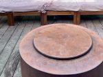 Saturn Gas Fire Pit Table - Corten - Round - Brightstar Fires - Image 5