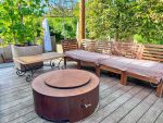 Saturn Gas Fire Pit Table - Corten - Round - Brightstar Fires