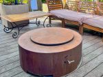 Saturn Gas Fire Pit Table - Corten - Round - Brightstar Fires - Image 2