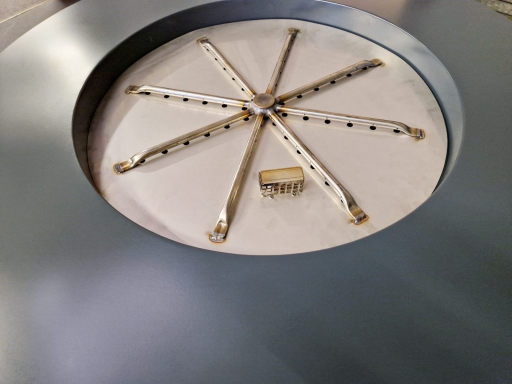 Lunar Gas Fire Pit Bowl in Anthracite Grey - Matt - RAL7016