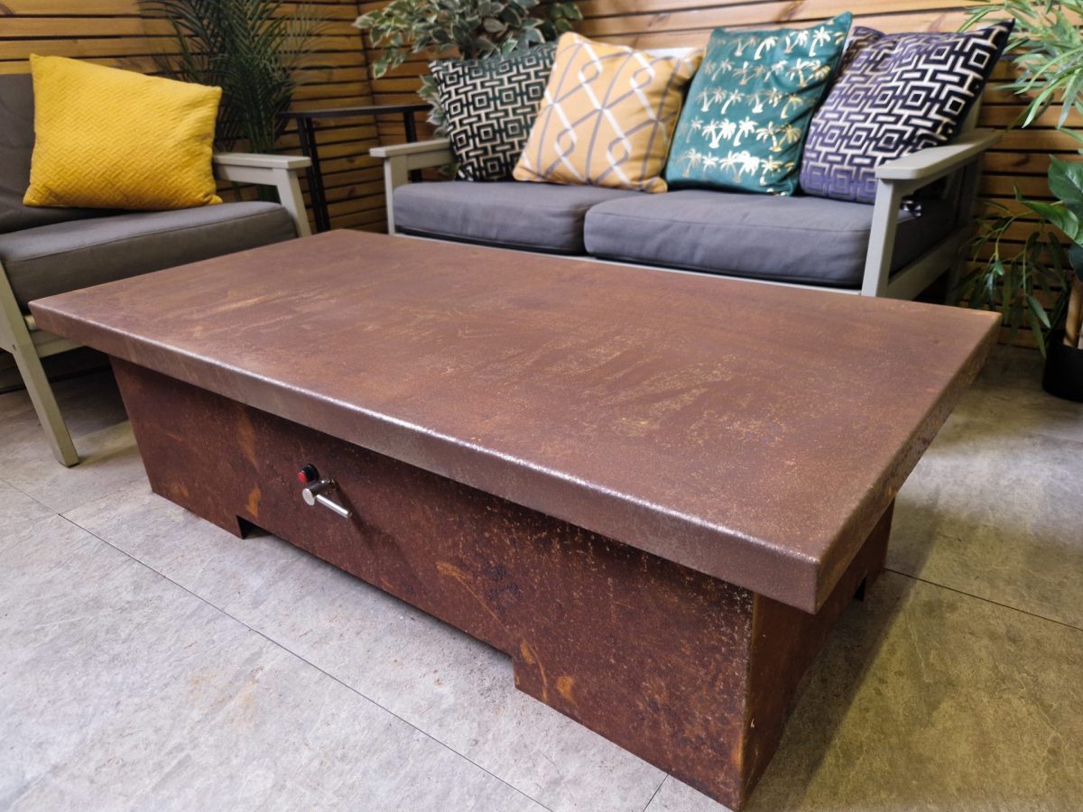 Brightstar-Fires-Gas-Fire-Pits-Titan-Corten-Rectangle-10 Titan Gas Fire Pit Table – Corten Rectangle – Brightstar Fires - Image 3