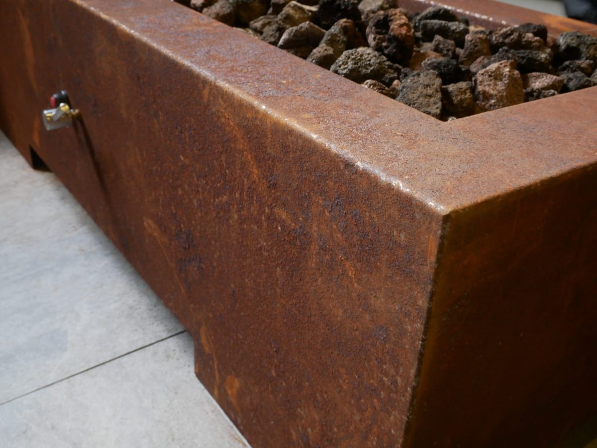 Brightstar-Fires-Gas-Fire-Pits-Titan-Corten-Rectangle-8 Titan Gas Fire Pit Table – Corten Rectangle – Brightstar Fires - Image 4