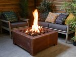 Callisto Gas Fire Pit Table – Corten Square – Brightstar Fires
